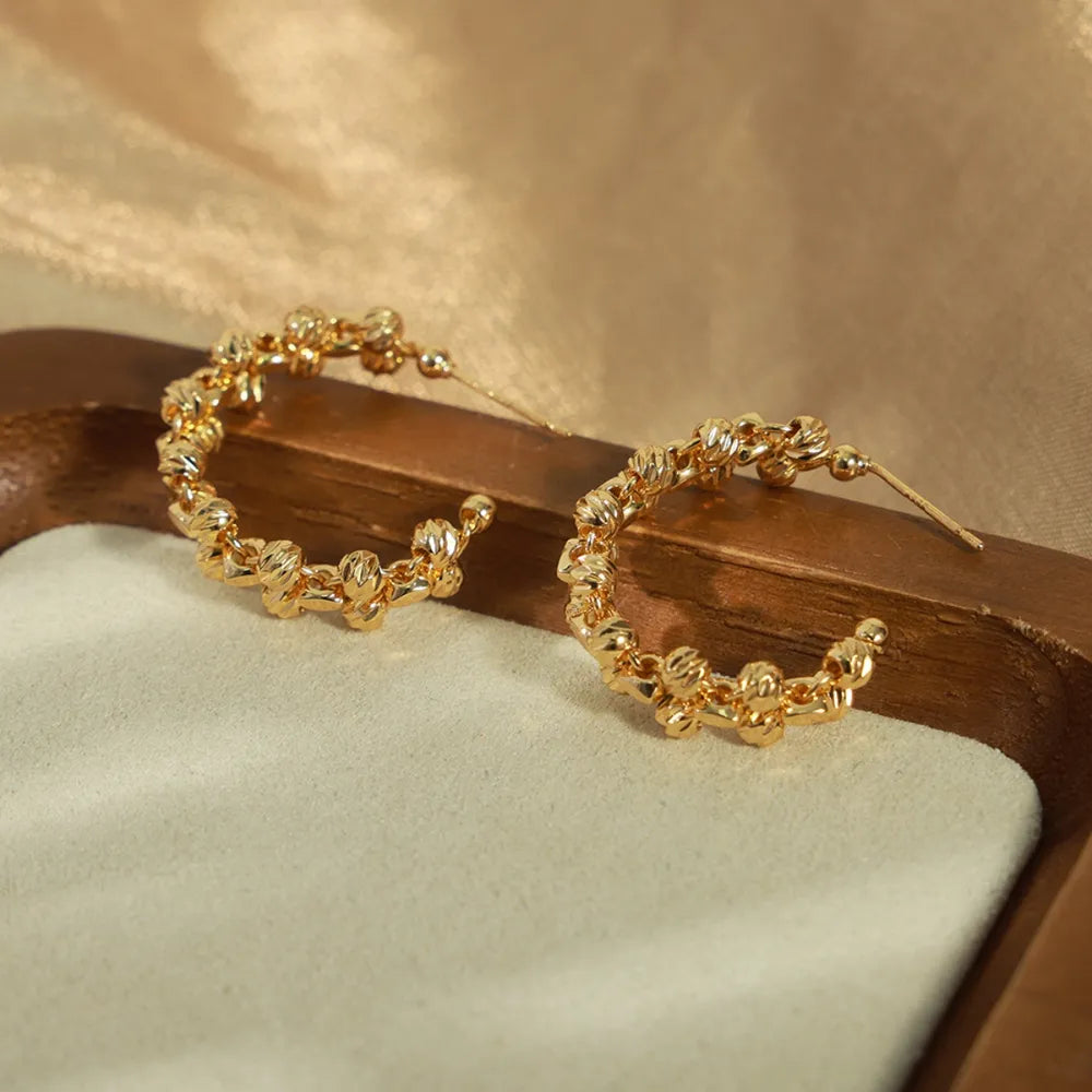 Imported Exquisite Copper Golden Earrings