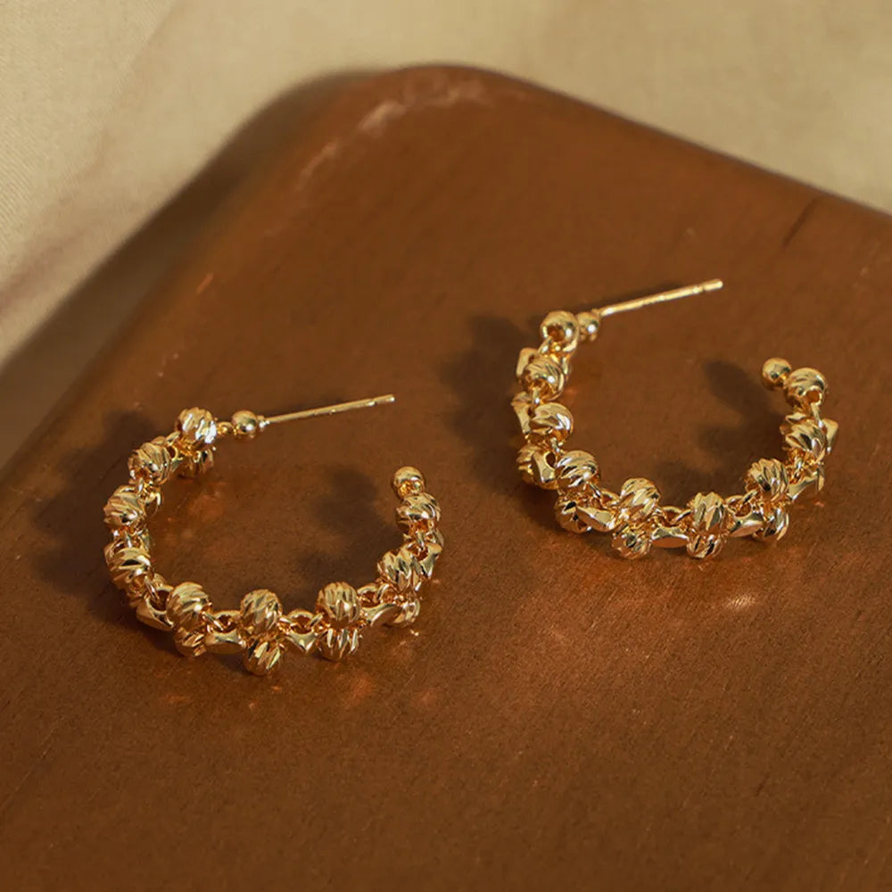 Imported Exquisite Copper Golden Earrings