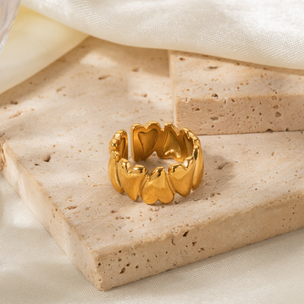 Ins-style Geometric Love Ring