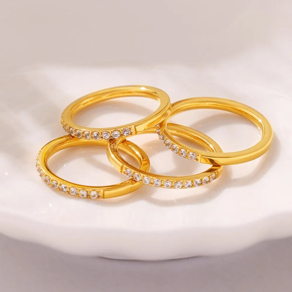 Stackable thin - ring finger rings for Women
