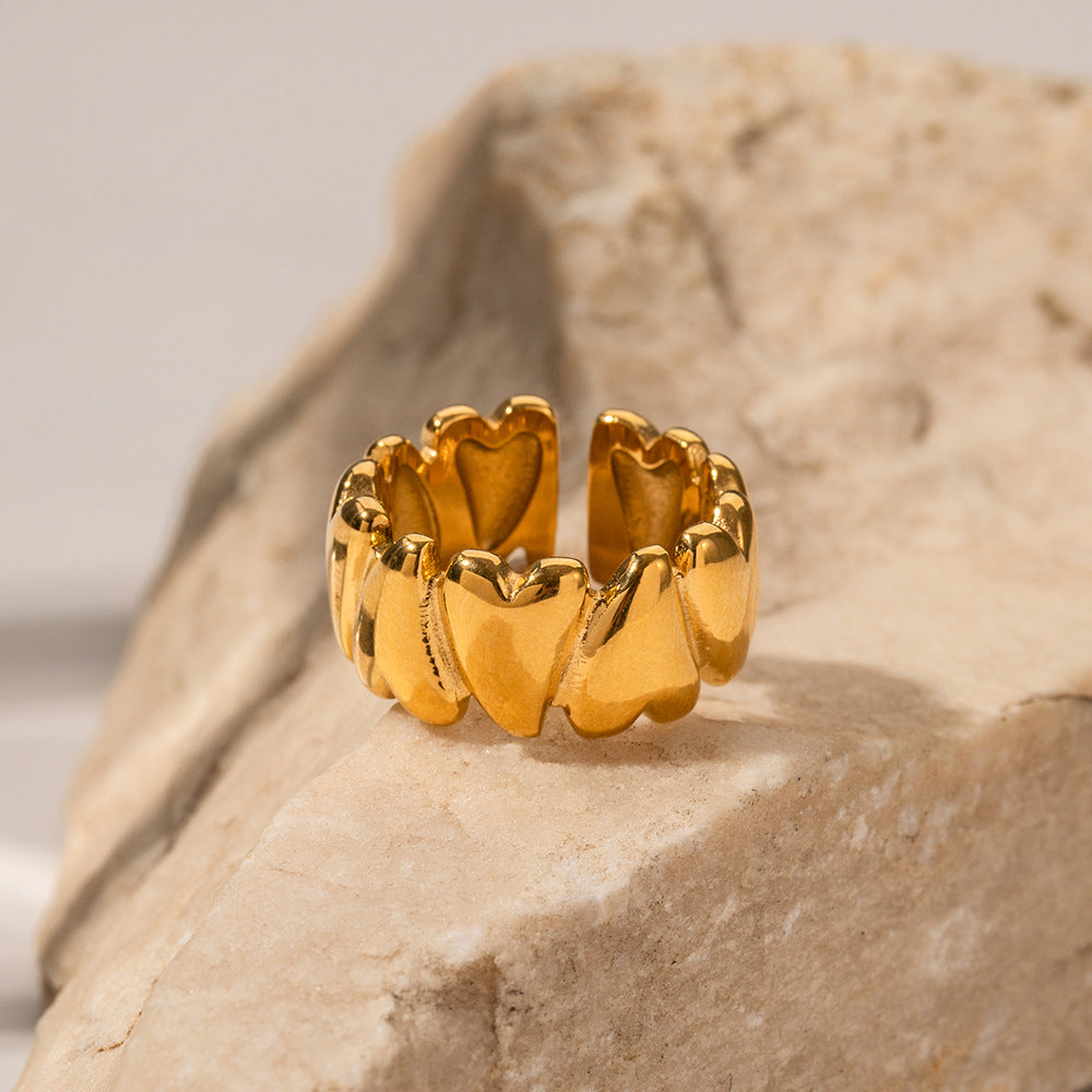 Ins-style Geometric Love Ring