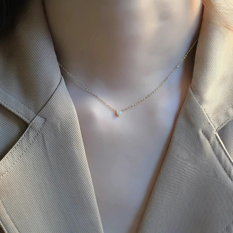 925 Silver Tiny Heart - Shaped Necklace