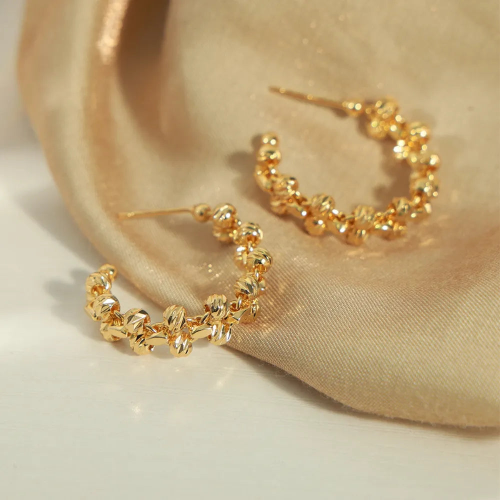 Imported Exquisite Copper Golden Earrings