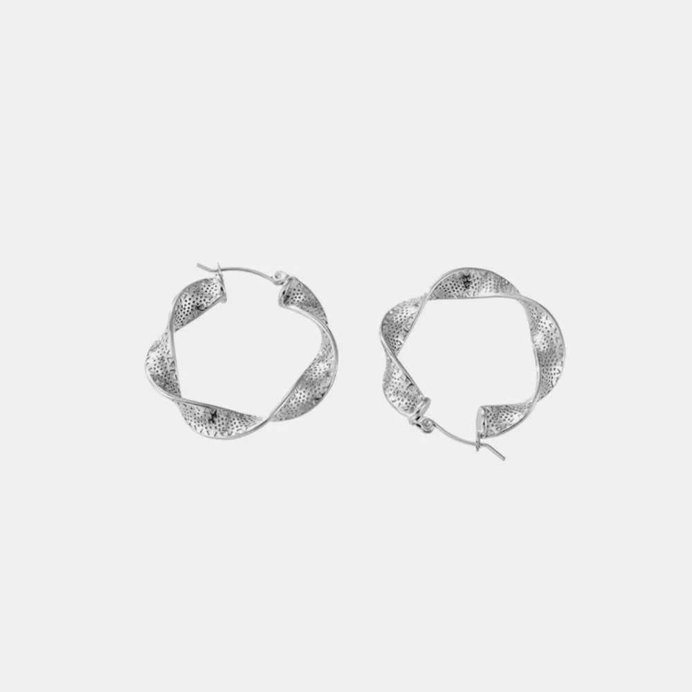 Leisure - style Titanium Steel Twisted Earrings