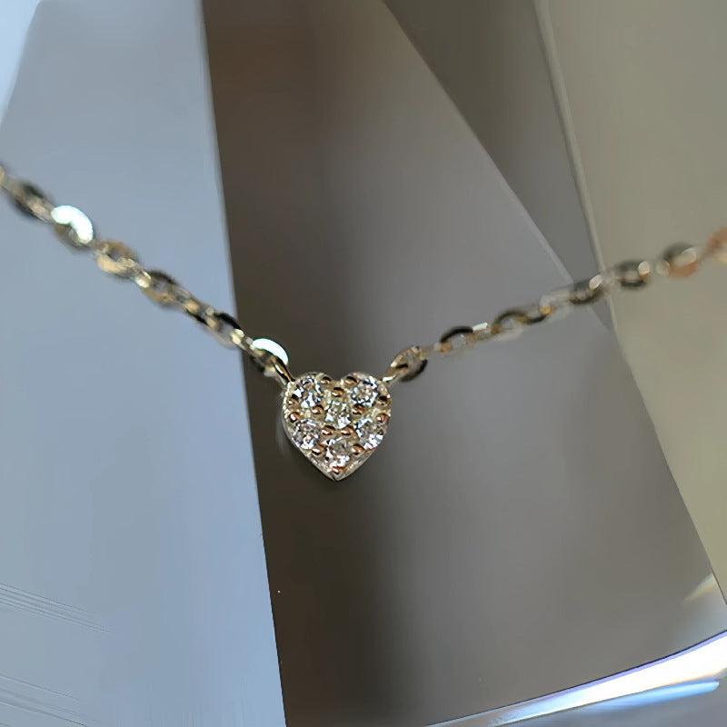 925 Silver Tiny Heart - Shaped Necklace