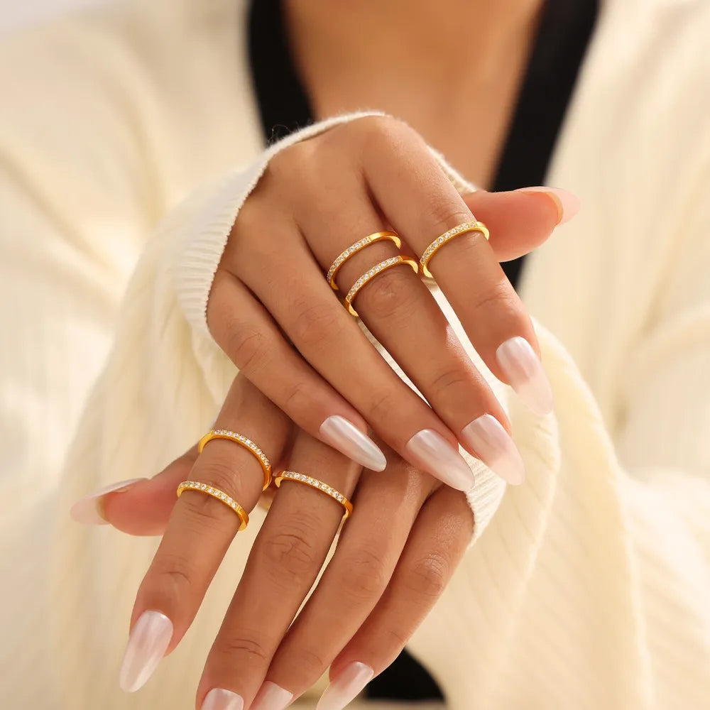 Stackable thin - ring finger rings for Women