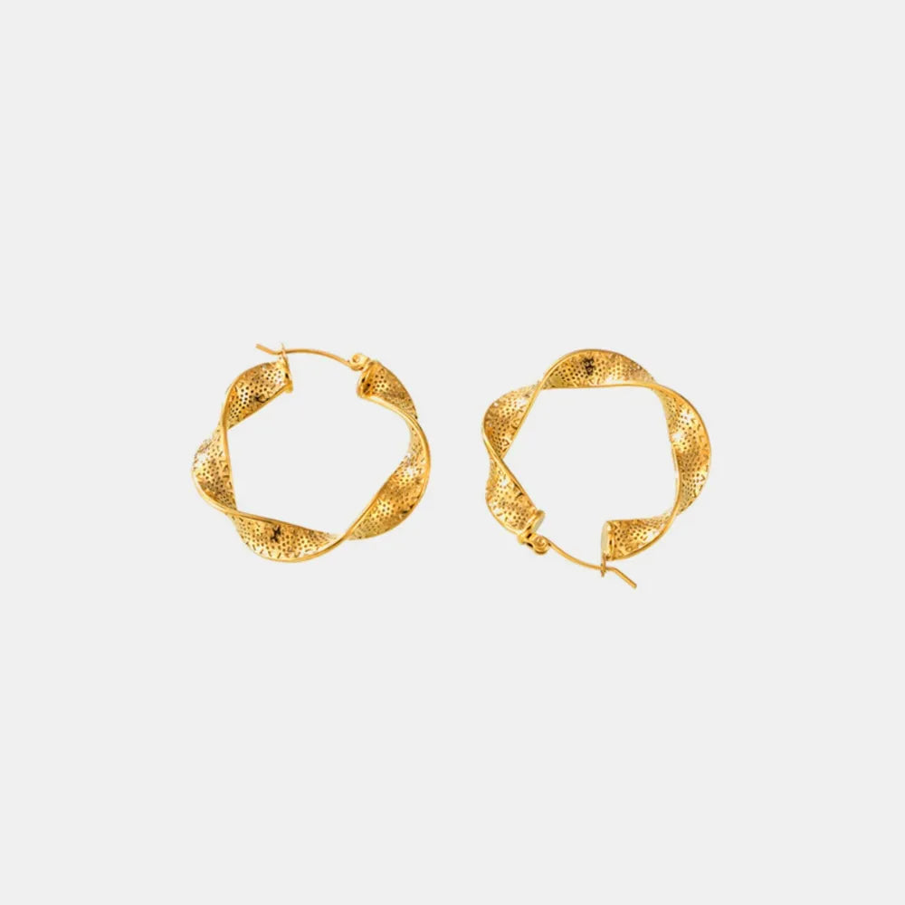 Leisure - style Titanium Steel Twisted Earrings
