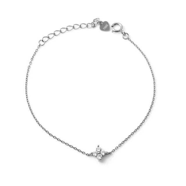 Lucky Four-leaf Clover Zircon Bracelet