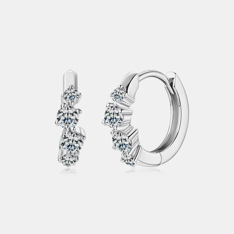 Sparkling Moissanite Sterling Silver Ear Cuff