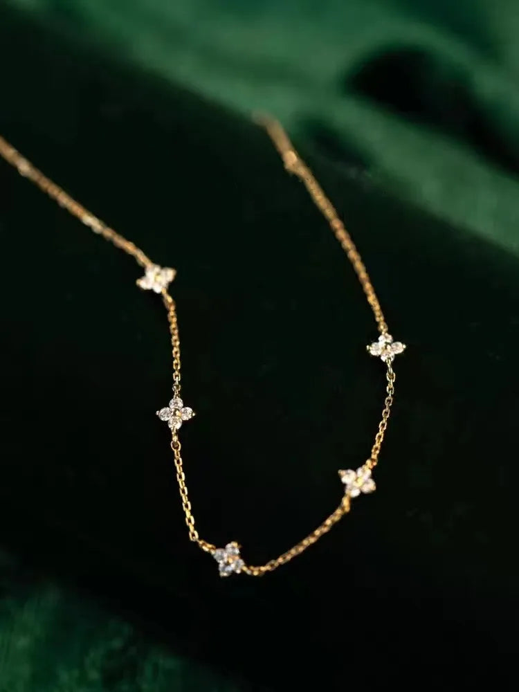 925 Silver Clover Zircon Bracelet