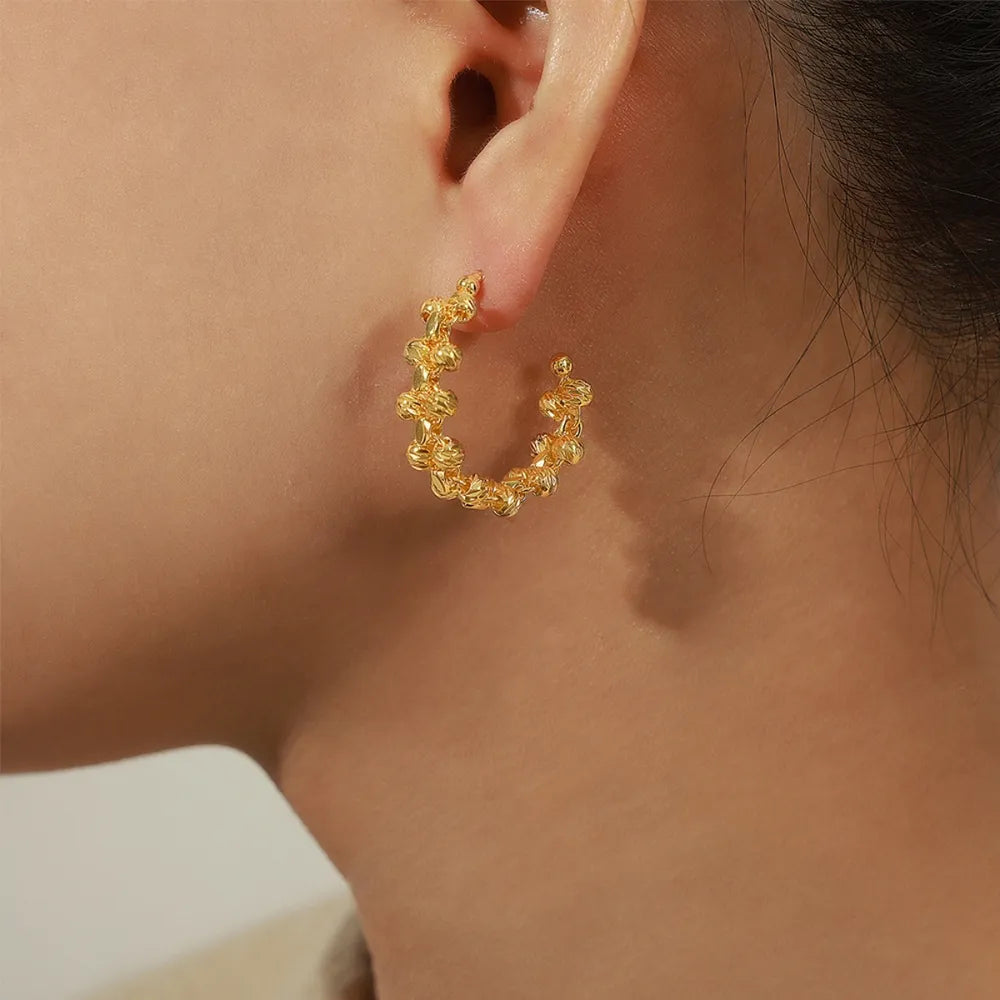Imported Exquisite Copper Golden Earrings