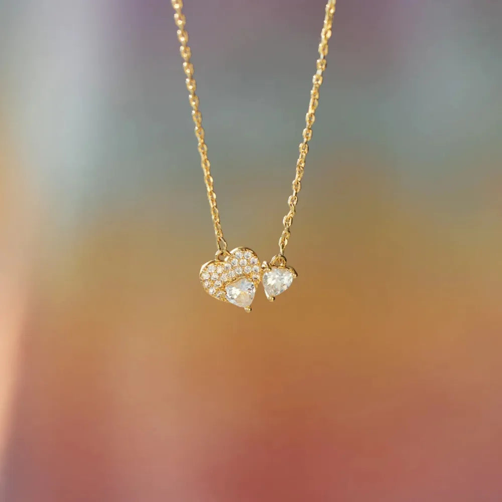 925 Sterling Silver Heart-Shaped Pendant Necklace