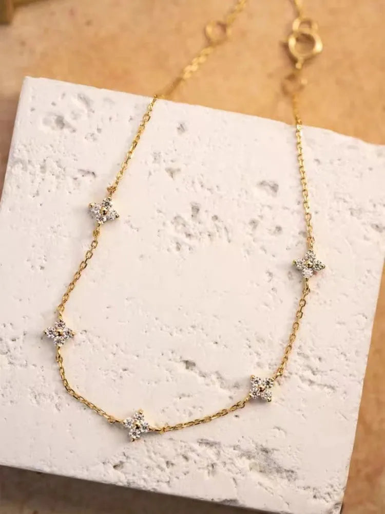 925 Silver Clover Zircon Bracelet