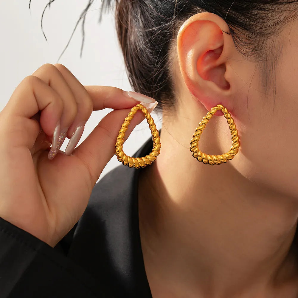 Textured Teardrop Earrings with Personalized Style