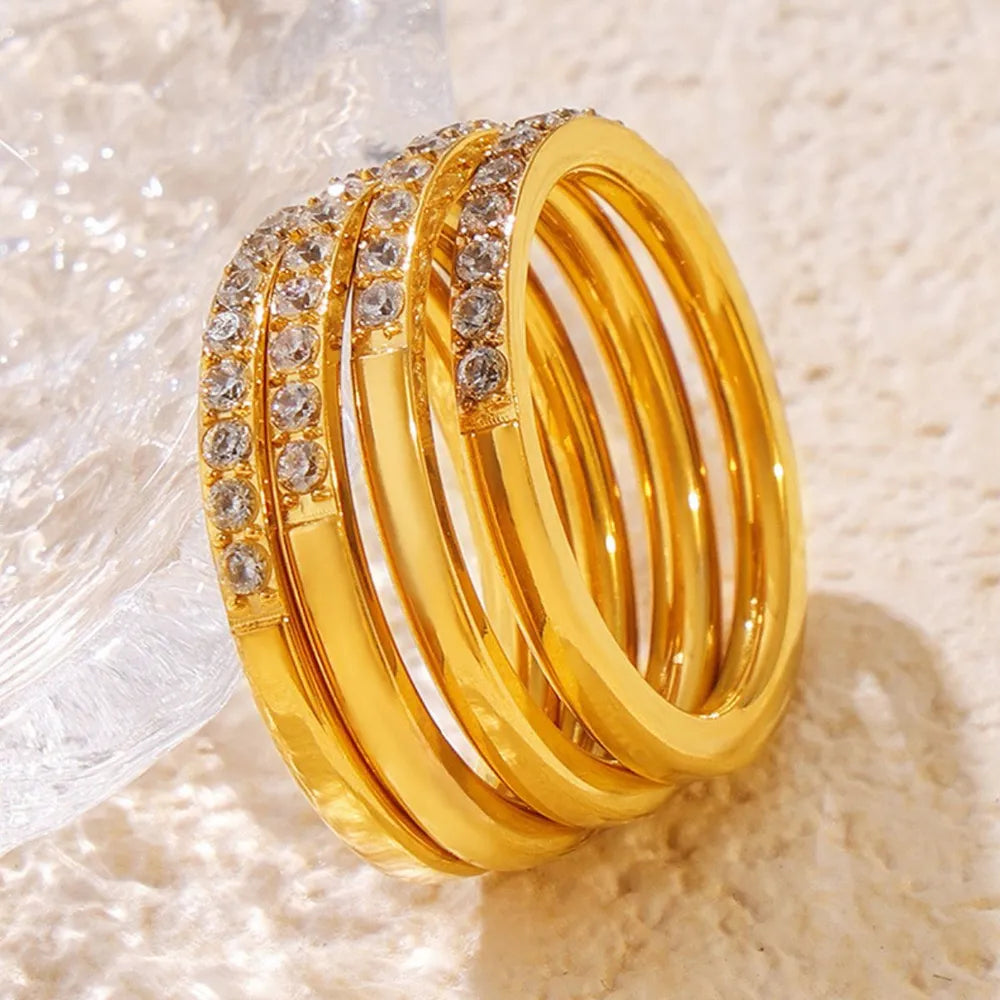Stackable thin - ring finger rings for Women