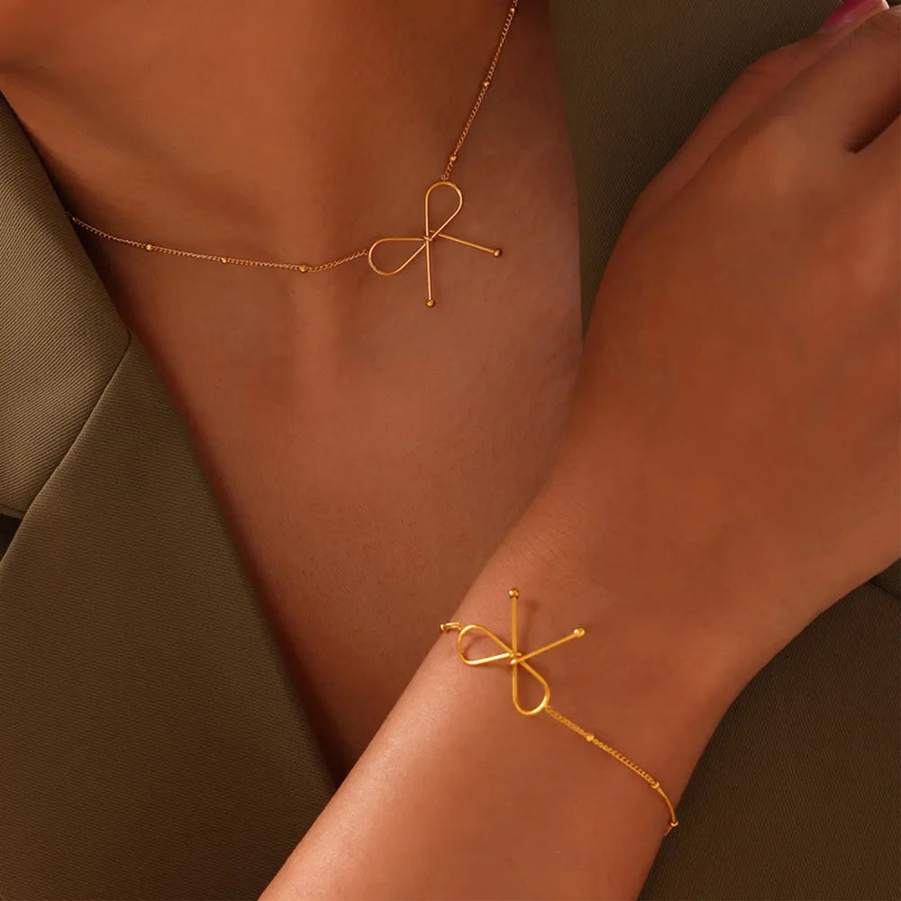 Imported Titanium Steel Bow Bracelet