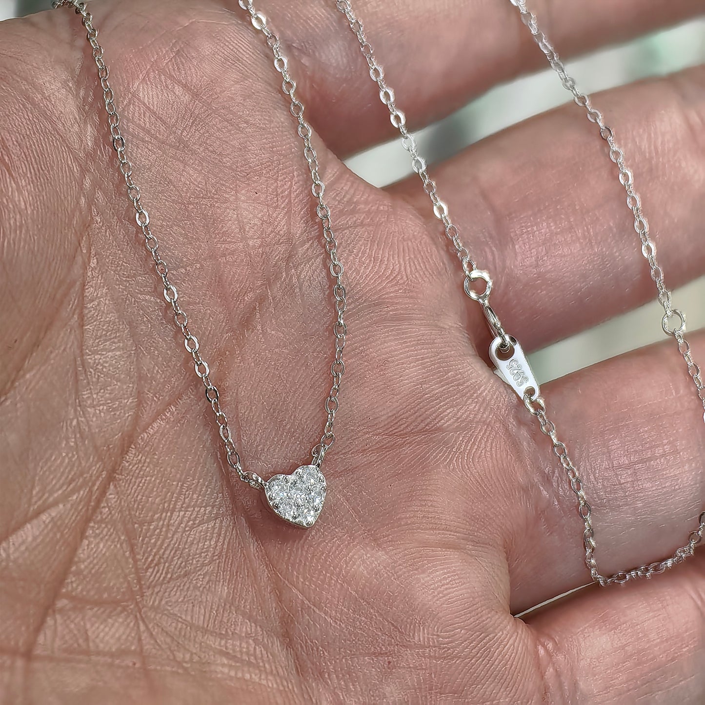 925 Silver Tiny Heart - Shaped Necklace