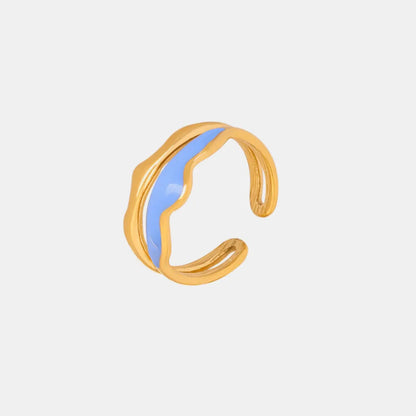 Popular Color Wavy Titanium Steel Ring