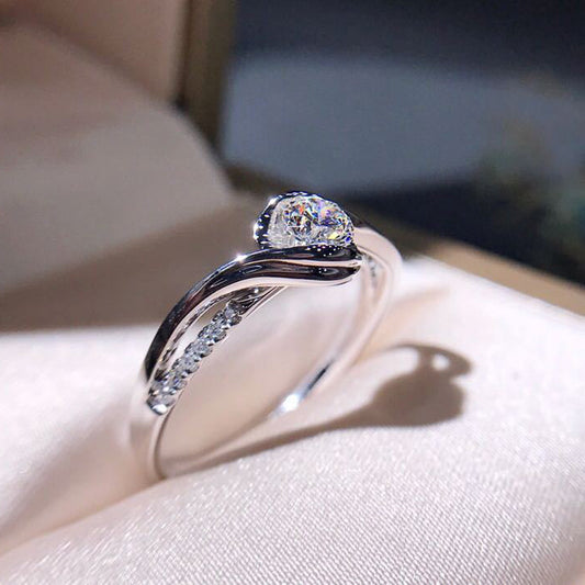 Creative Women's Zircon Engagement Ring
