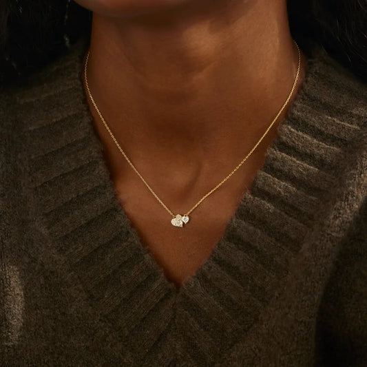 925 Sterling Silver Heart-Shaped Pendant Necklace