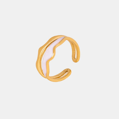 Popular Color Wavy Titanium Steel Ring