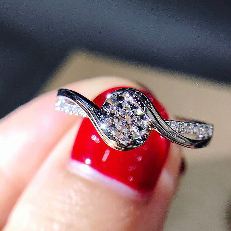 Creative Women's Zircon Engagement Ring