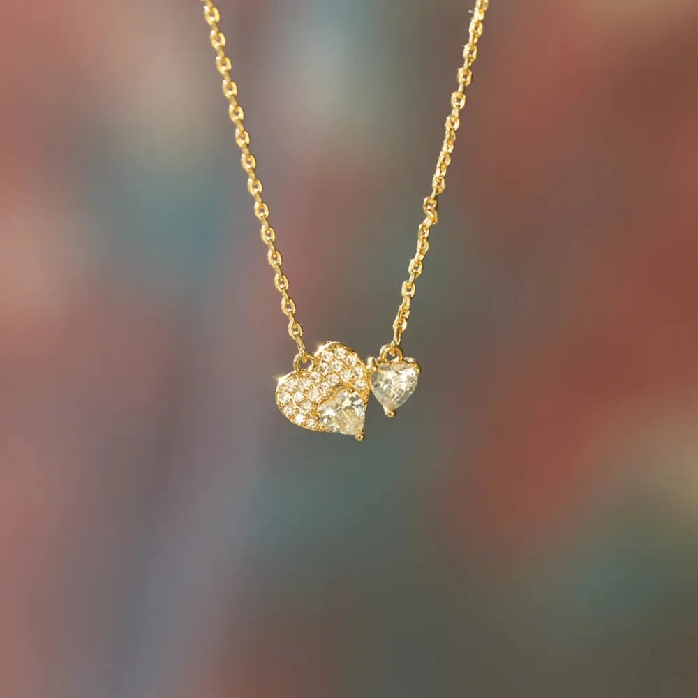 925 Sterling Silver Heart-Shaped Pendant Necklace