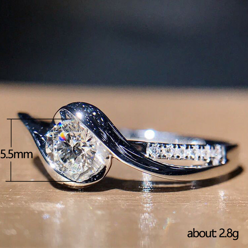 Creative Women's Zircon Engagement Ring