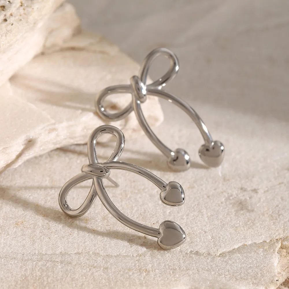 Leisure - style Acrylic Bow Earrings