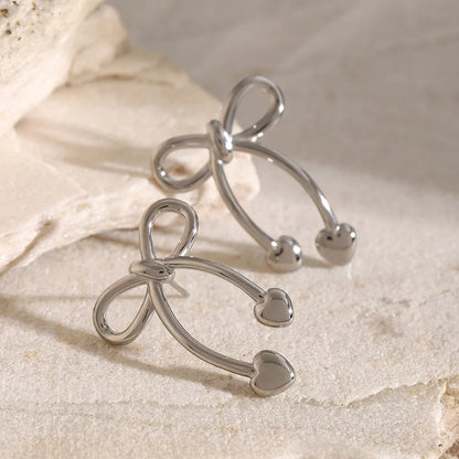 Leisure - style Acrylic Bow Earrings