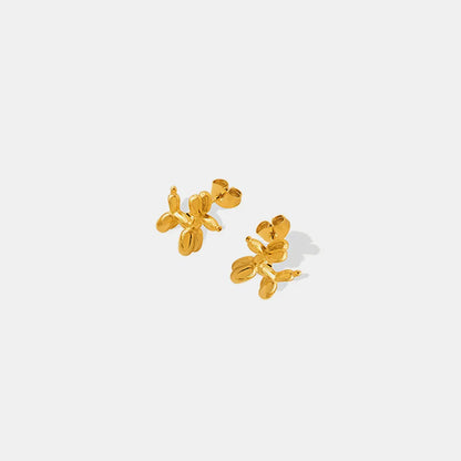 Imported Titanium Steel Puppy Shape Stud Earrings