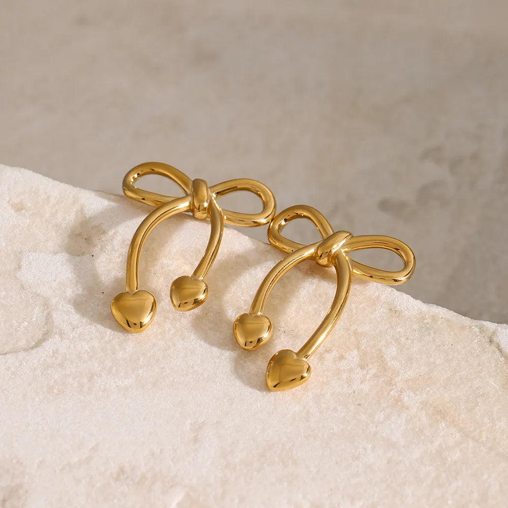 Leisure - style Acrylic Bow Earrings