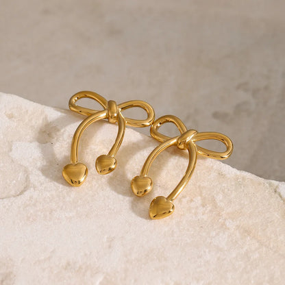 Leisure - style Acrylic Bow Earrings