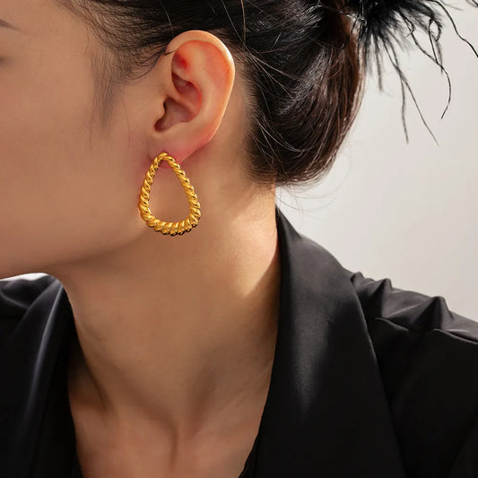 Textured Teardrop Earrings with Personalized Style