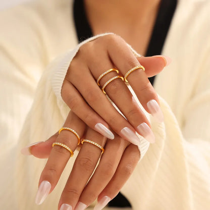 Stackable thin - ring finger rings for Women