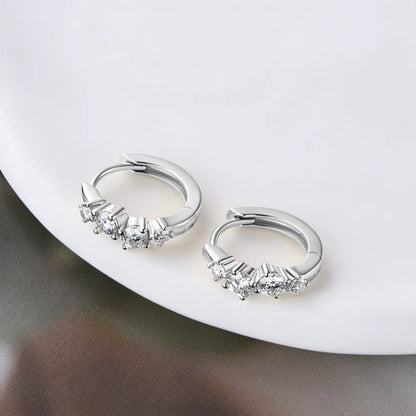 Sparkling Moissanite Sterling Silver Ear Cuff