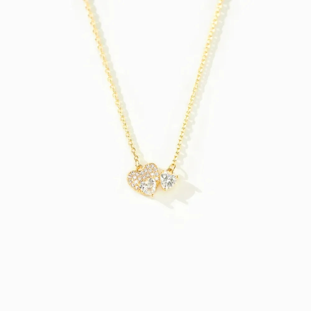 925 Sterling Silver Heart-Shaped Pendant Necklace