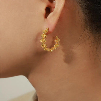 Imported Exquisite Copper Golden Earrings