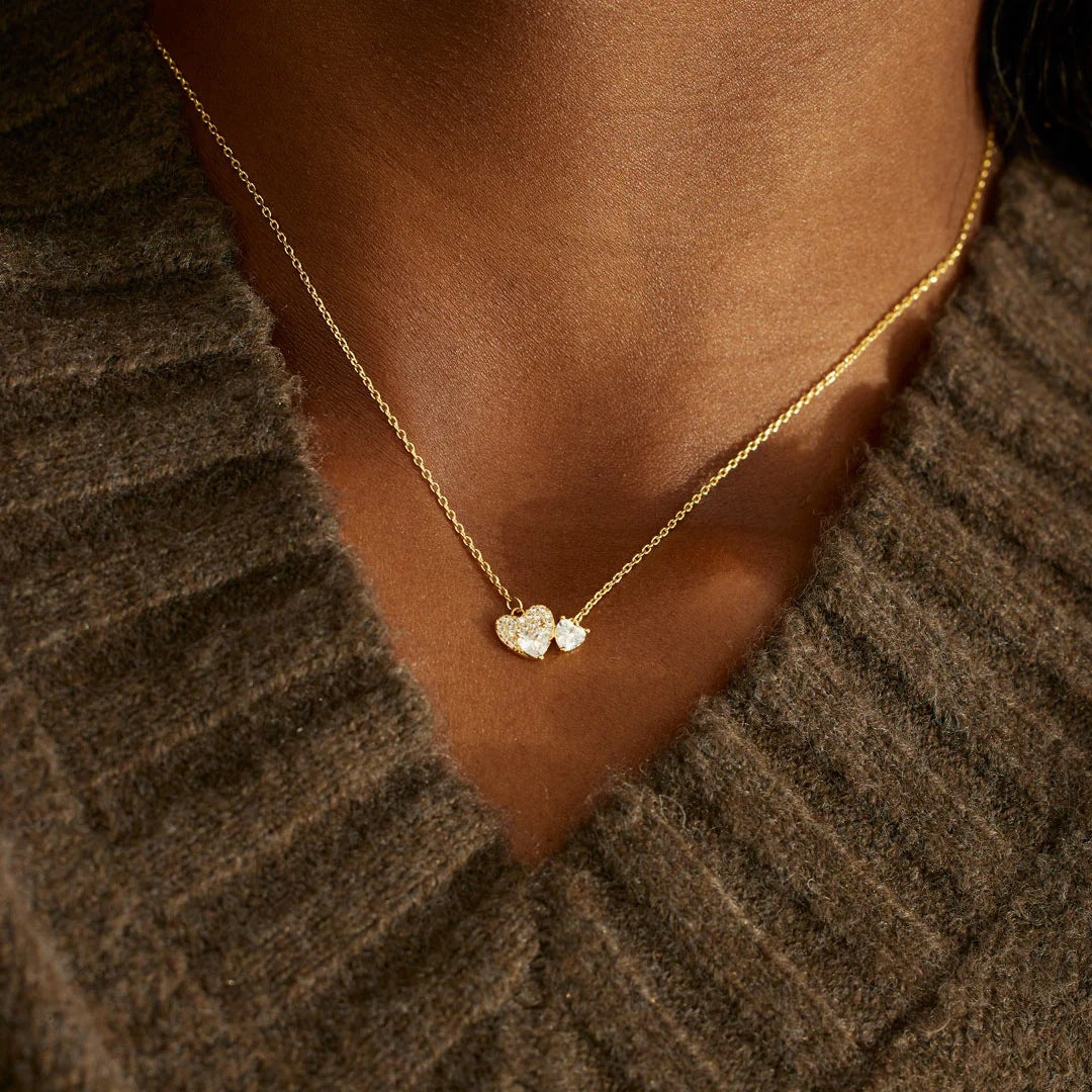 925 Sterling Silver Heart-Shaped Pendant Necklace