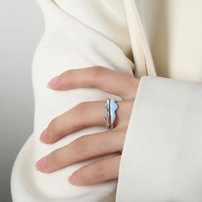 Popular Color Wavy Titanium Steel Ring