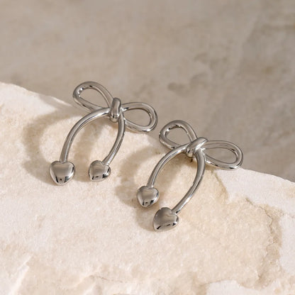 Leisure - style Acrylic Bow Earrings