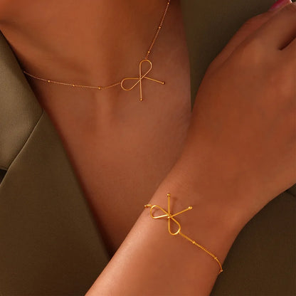 Imported  Titanium Steel Bow Bracelet