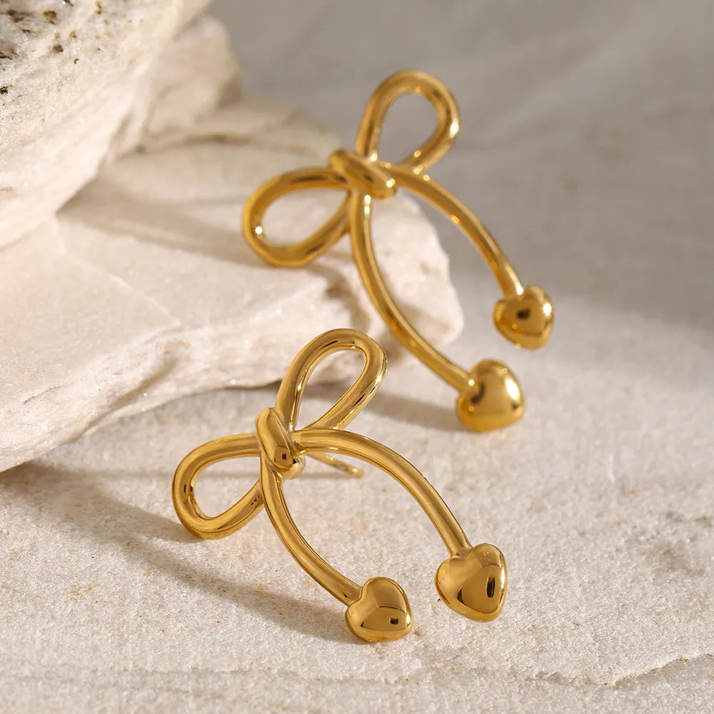 Leisure - style Acrylic Bow Earrings